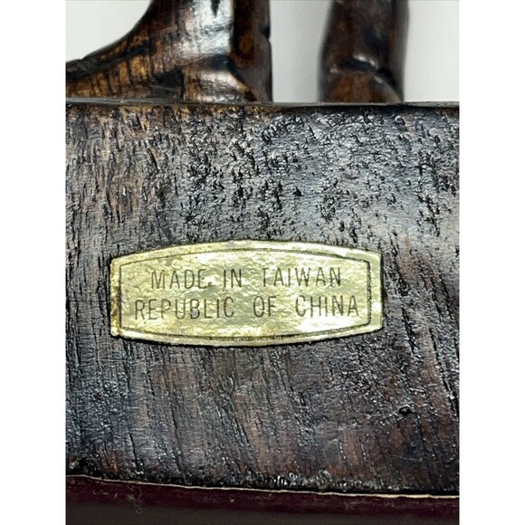 Vintage wooden sculpture CERVANTES with Don Quixote book - Picture 4 of 4